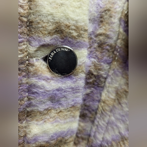 Zara Thick Cropped Flannel Size S - Picture 5 of 7